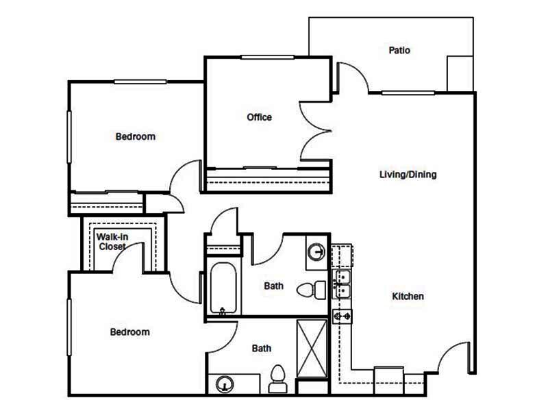Huntington Apartments Floor Plan Walnut