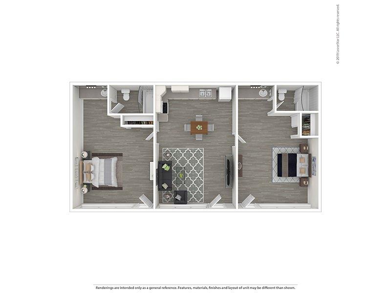 The Incline Apartments Floor Plan 2 Bedroom