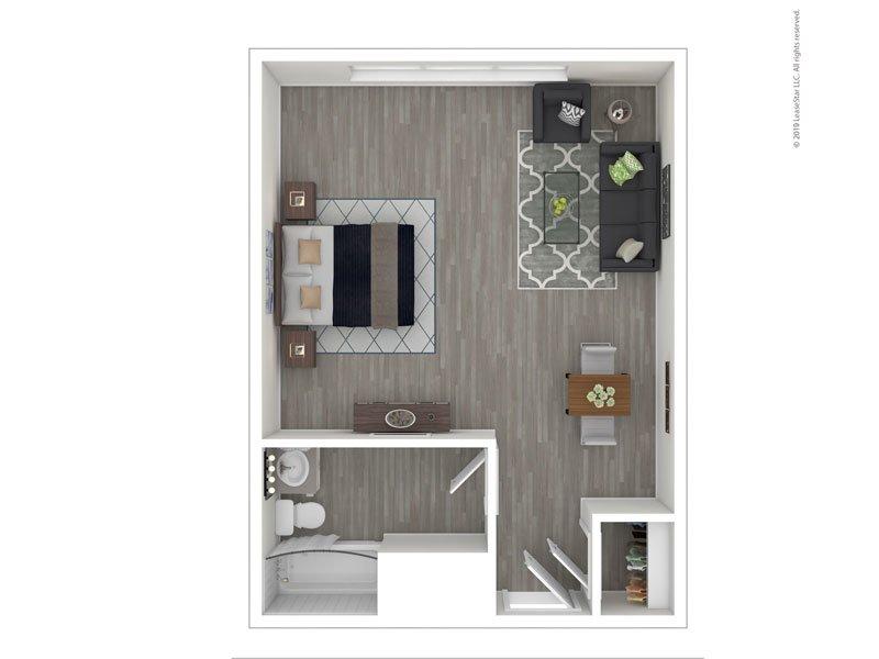 View floor plan image of Efficiency apartment available now