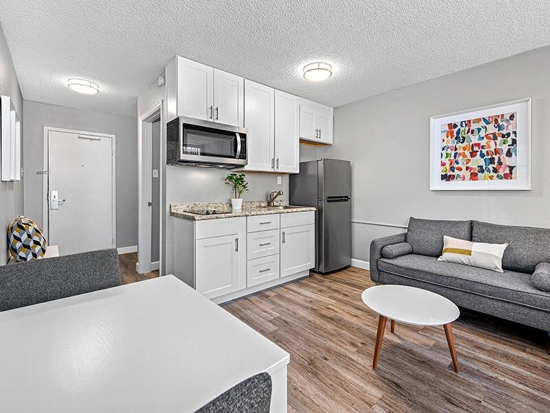 Studio Living Area | The Incline Apartments