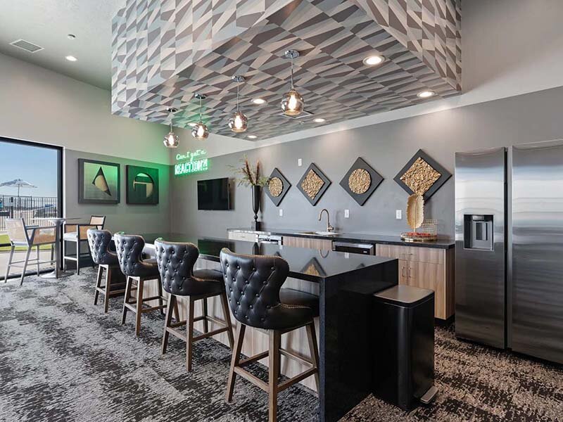 Clubhouse Kitchen | SevenO2 Main Apartments