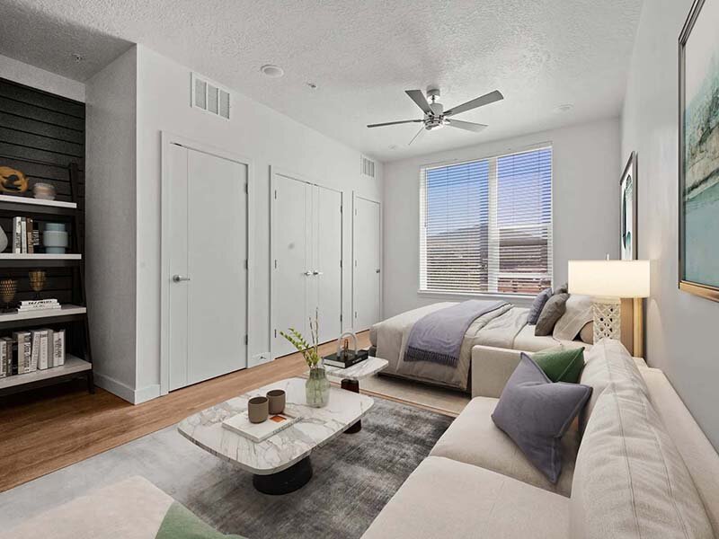 Living Room with Ceiling Fan | Seven02 Main