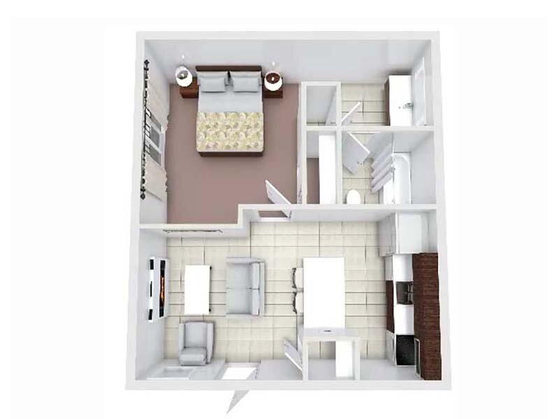 Avia Lofts at Founders Road Floor Plan 1 Bedroom 1 Bathroom Large
