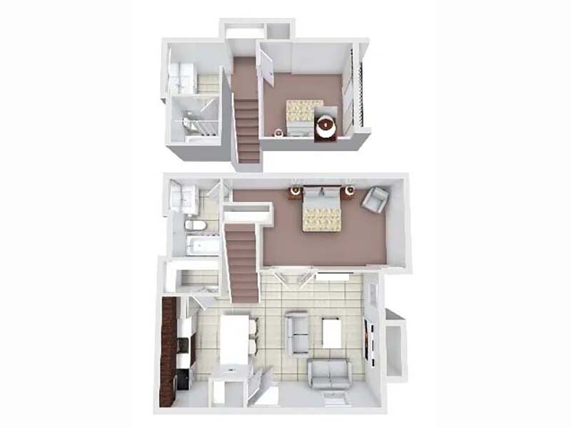 Avia Lofts at Founders Road Floor Plan 2 Bedroom 2 Bathroom
