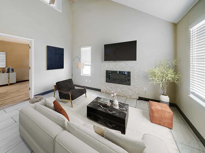 Living Room with Television and Seating  | Avia Lofts at Founders Road