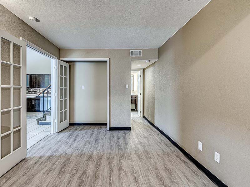 Apartment Hallway with View of Living Room | Avia Lofts at Founders Road