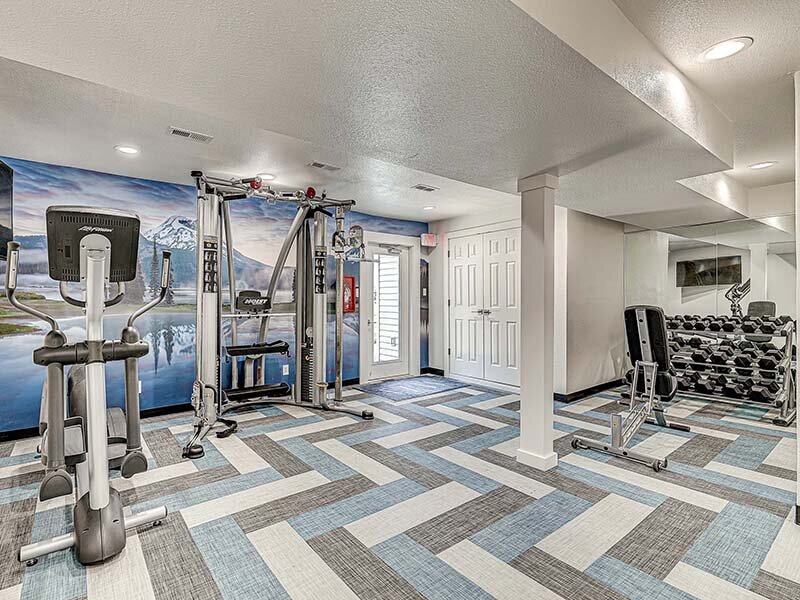Community Fitness Center with Weights | Avia Lofts at Founders Road