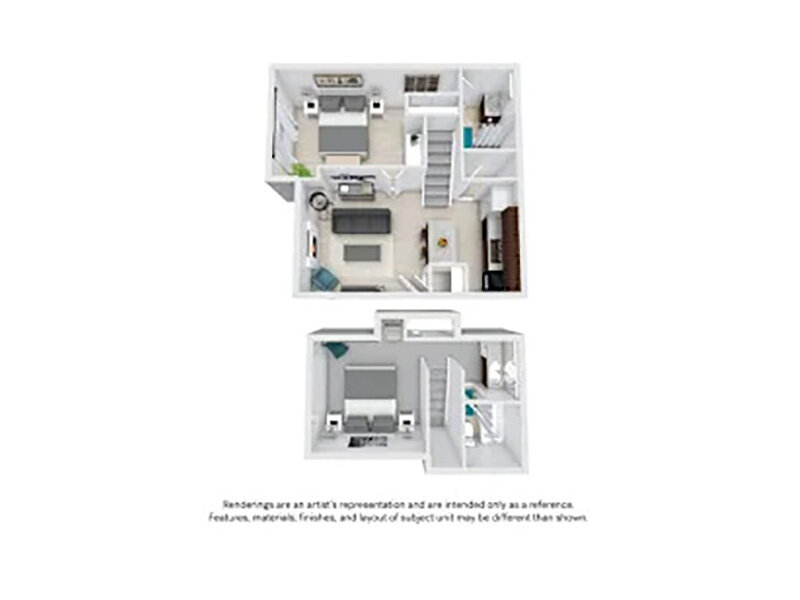 Avia at 110th St Apartments Floor Plan Two Bedroom