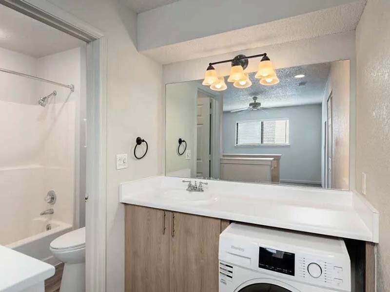 Apartment Bathroom with Washer/Dryer | Avia at 110th St