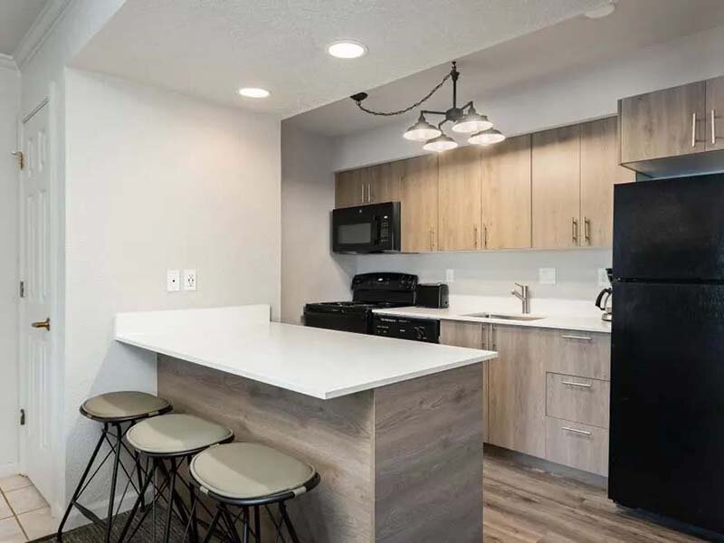 Apartment Kitchen with Seating and Appliances | Avia at 110th St