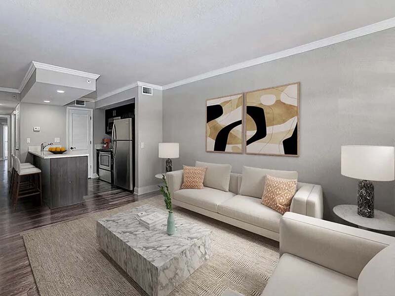 Living Room with Seating and Wall Art | Avia At Reedy Creek
