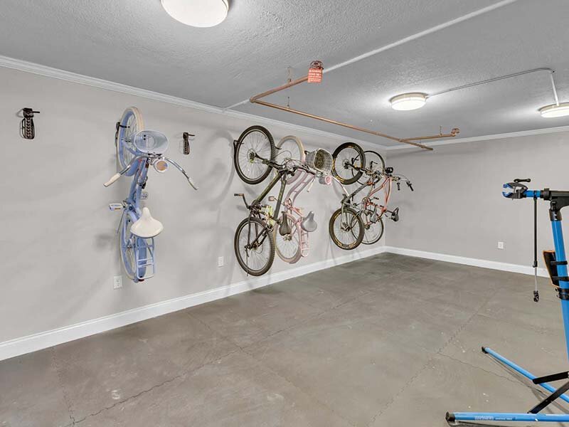 Community Bike Rack with Hanging Lights | Avia At Reedy Creek