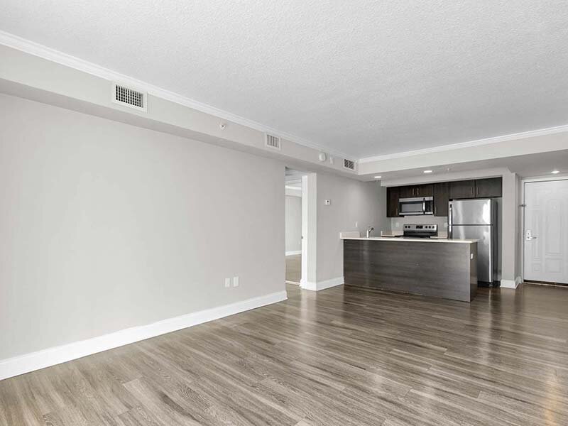 Kitchen with Wood Style Flooring and Counter | Avia At Reedy Creek