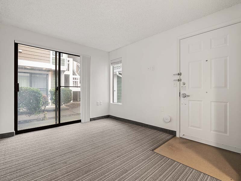 Apartment Entryway with Views of Patio and Wood Style Flooring | Avia Lofts on Parkway