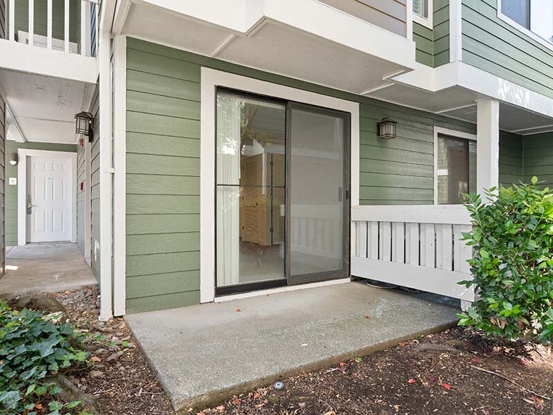 Patio Entrance to Apartment from Exterior View | Avia Lofts on Parkway