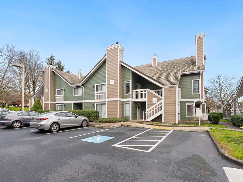 Exterior View of Apartment Complex with Parking | Avia Lofts on Parkway
