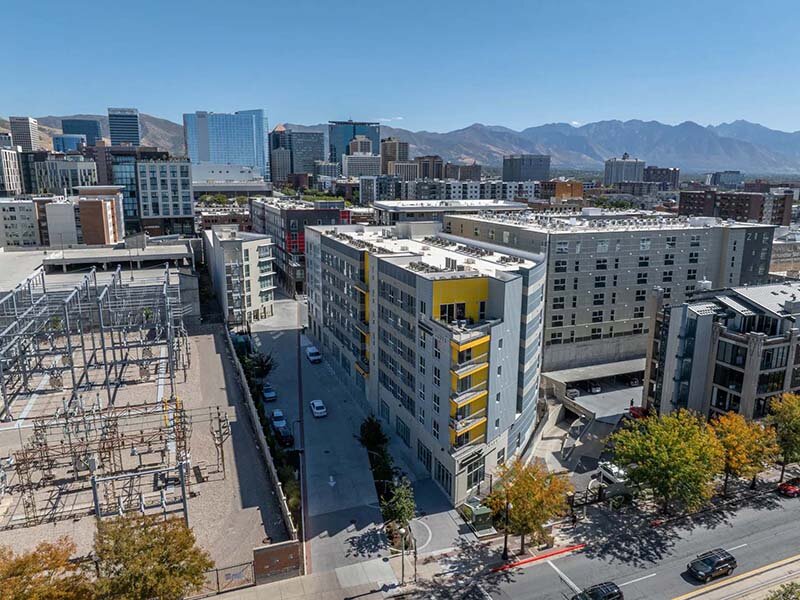Building Exterior Aerial View | Paperbox Lofts