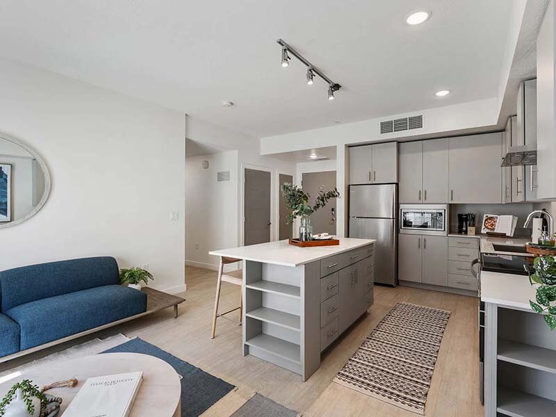 Living Room & Kitchen | Paperbox Lofts