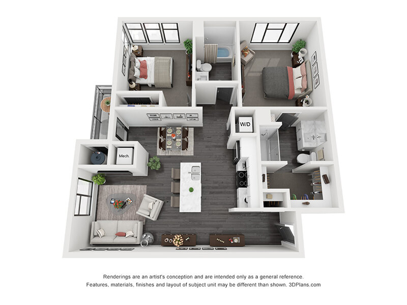 Flats at Riverwoods Floor Plan Arches