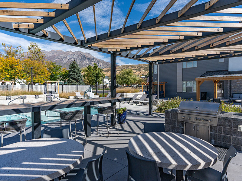 BBQ & Picnic Area | Flats at Riverwoods