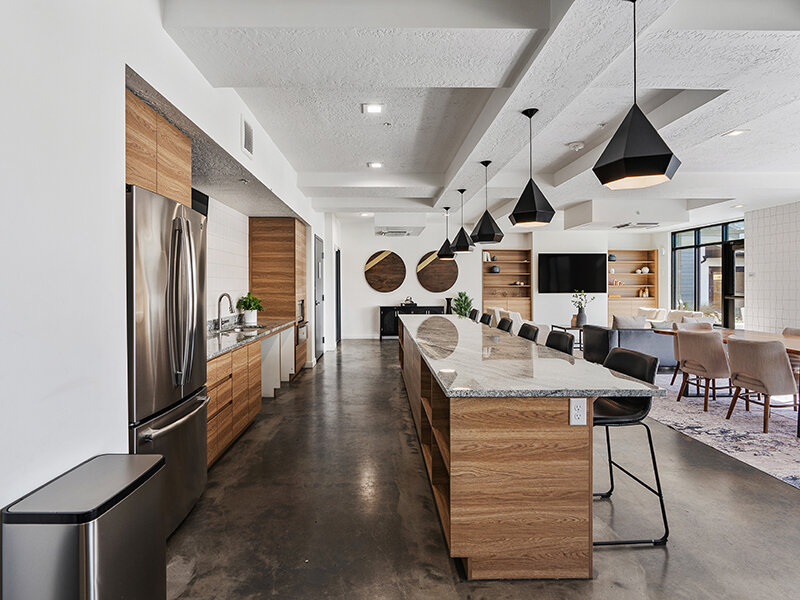 Clubhouse Kitchen | Flats at Riverwoods