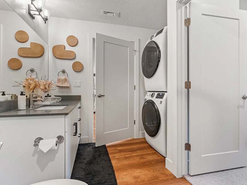 Bathroom with Washer & Dryer | The Revival