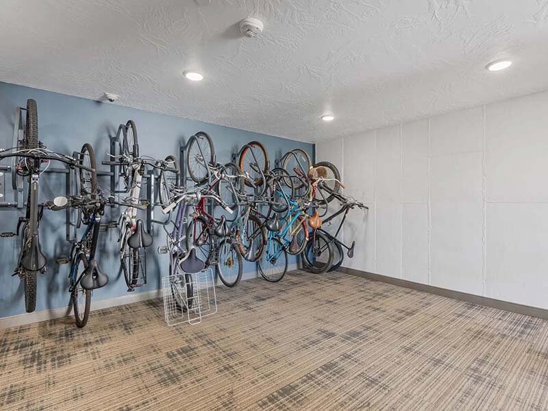 Community Bike Rack with Ceiling Lights | City View St. George