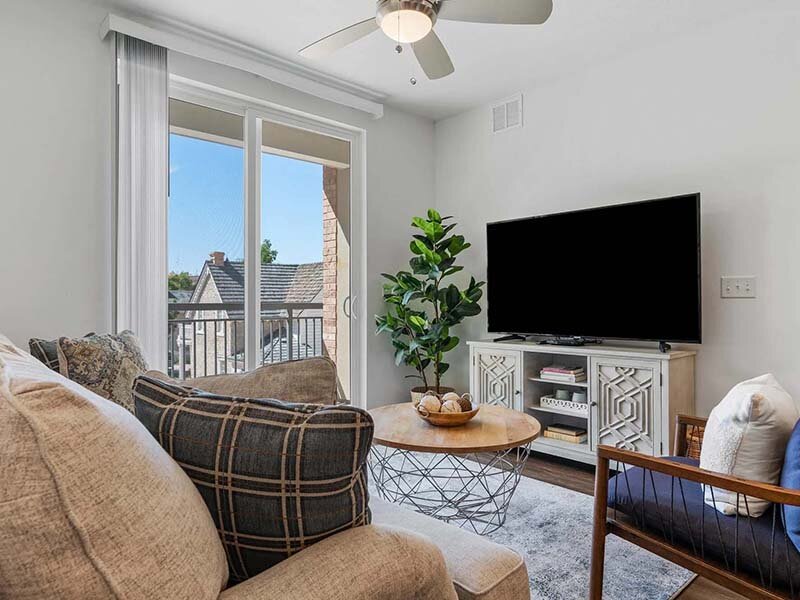Living Room with Window and Television and Seating | City View St. George