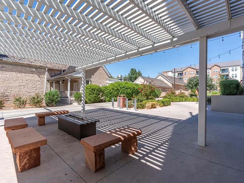 Community Pavilion with Seating and Exterior Views | City View St. George