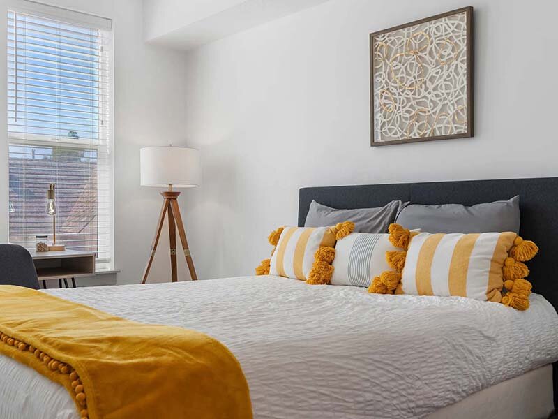 Bedroom with Lamp and Wall Art | City View St. George