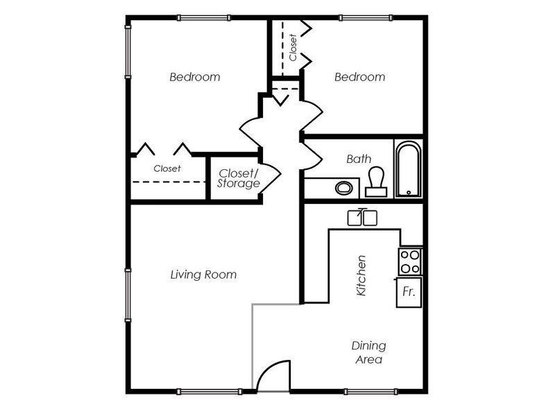2 Bedroom Floorplan