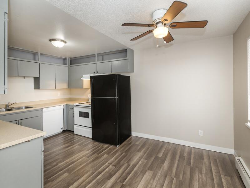 Large Kitchen and Dining Area | The Springs Apartments in Colorado Springs, CO