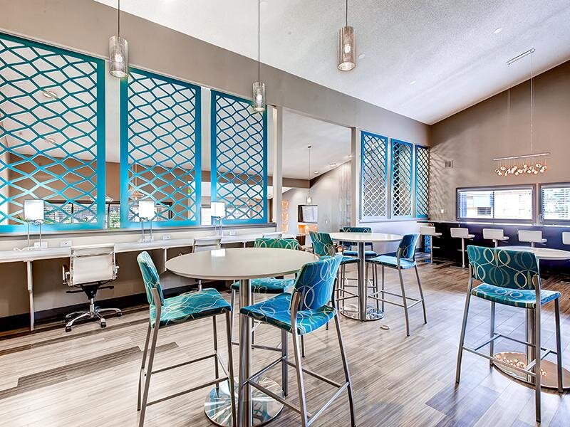 Clubhouse Lounge Interior | 3300 Tamarac Apartments in Denver CO