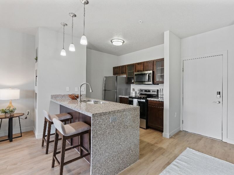 Kitchen with Prep Island | Wilmington Flats