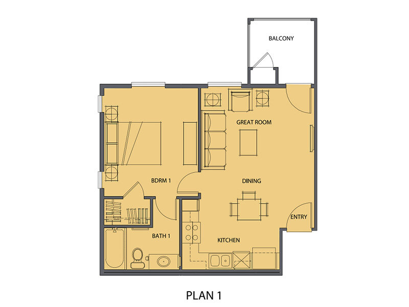 Monamos Terrace Apartments Floor Plan Plan 1