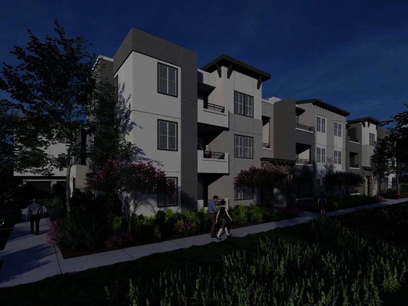 Apartment Complex of Rendering with Foliage | Monamos Terrace