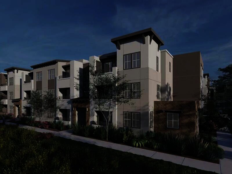 Rendering of Apartment Complex with Landscaped Views | Monamos Terrace