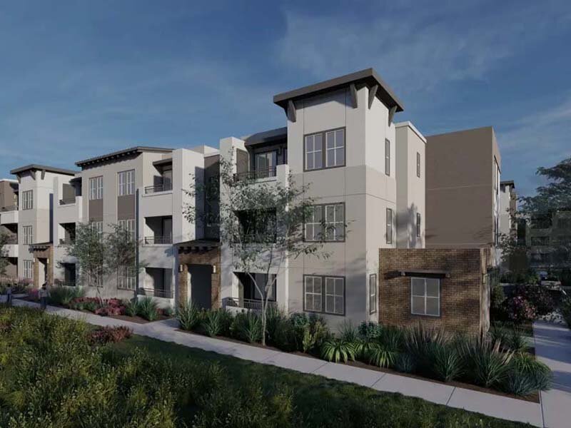 Rendering of Apartment Complex with Landscaped Views | Monamos Terrace