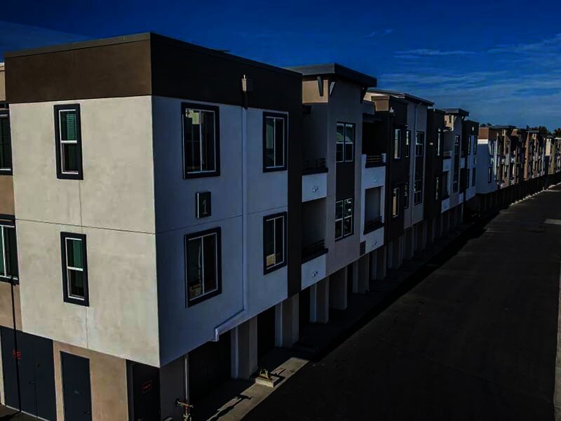Rendering of Apartment Complex with Street Views | Monamos Terrace