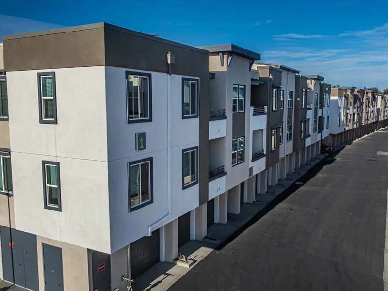 Rendering of Apartment Complex with Street Views | Monamos Terrace