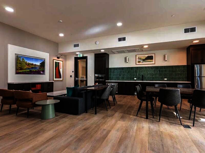 Community Clubhouse with Wood Style Flooring | Monamos Terrace