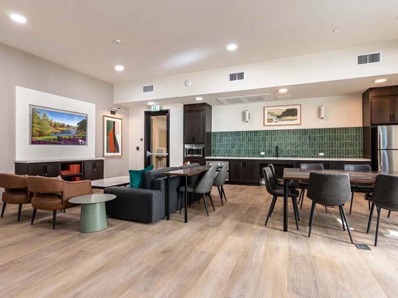 Community Clubhouse with Wood Style Flooring | Monamos Terrace