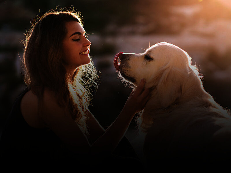 Woman with dog