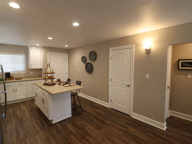 Kitchen with Wall Art and Wood Style Flooring | Pentagon