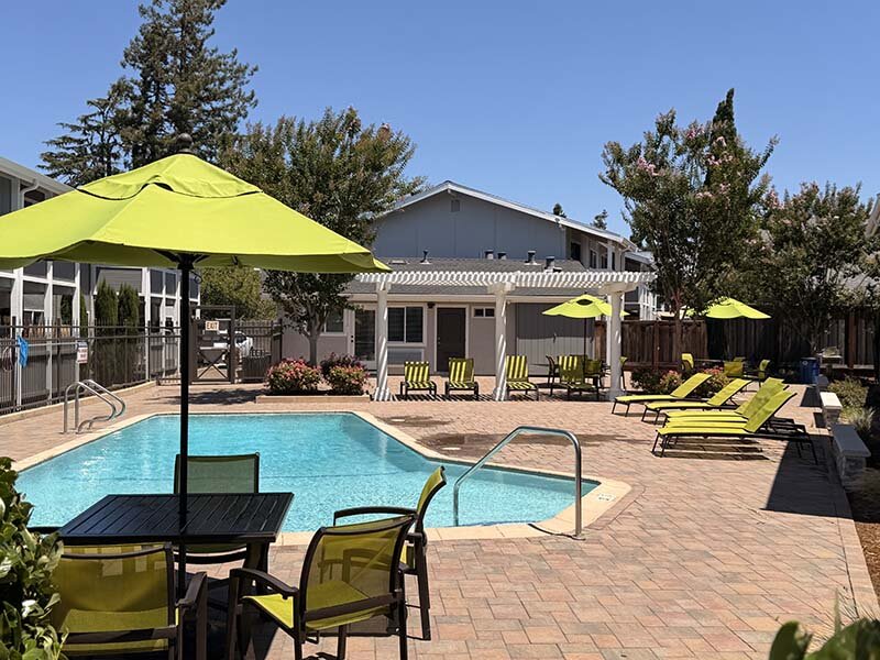 Clubhouse Exterior and Pool | Fremont Arms