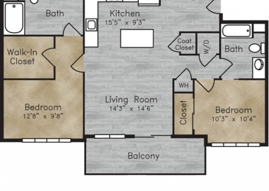 Floorplan for Boulder View Apartments