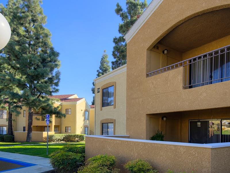 Building Exterior | Estancia Apartments in Ontario, Ca