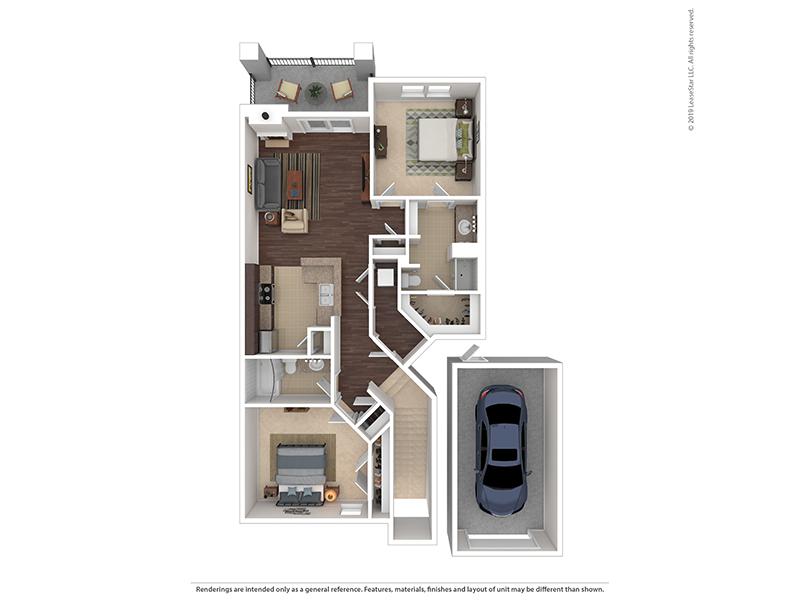 The Highlands at Red Hawk Apartments Floor Plan Peregrine