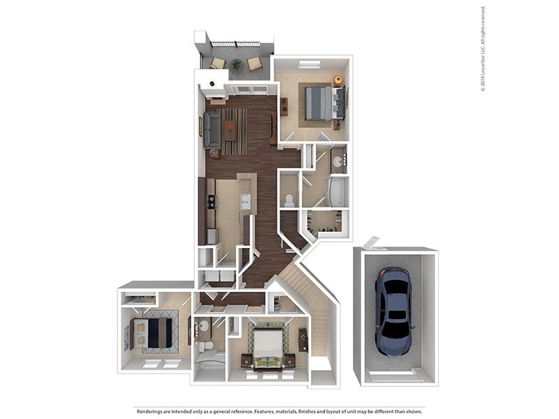 The Highlands at Red Hawk Apartments Floor Plan Wigeon