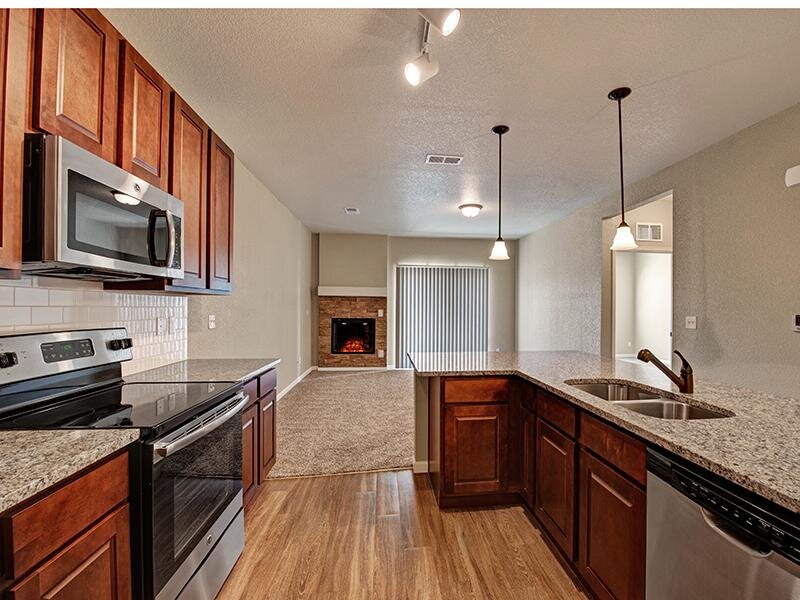 Kitchen and Living Room | The Highlands at Red Hawk